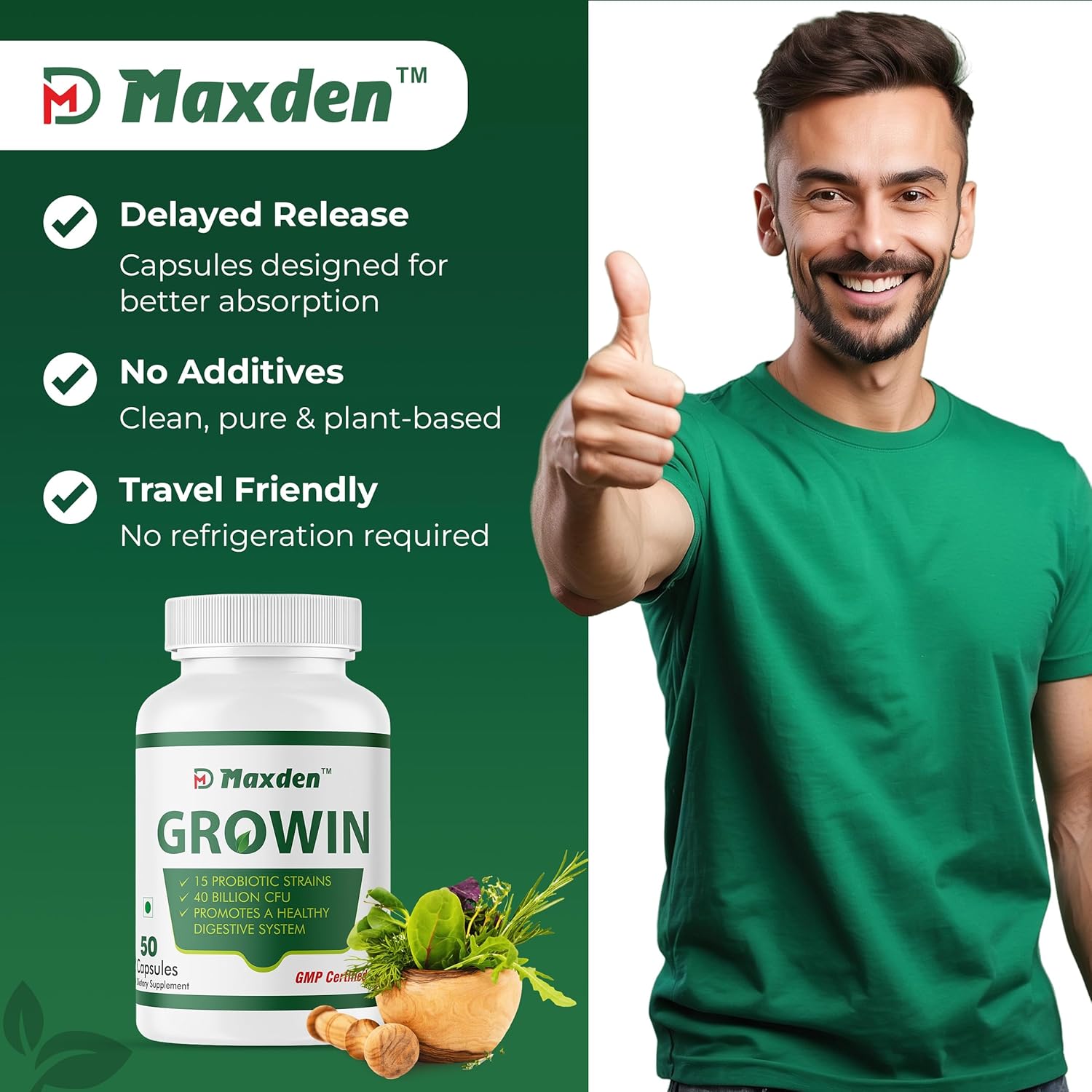 Maxden Growin Weight Gainer 50 Capsules